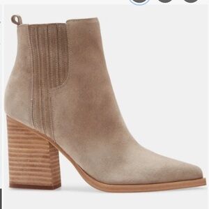 Marc Fisher Women's Oshay Ankle Booties in Light Gray Suede